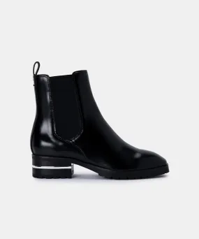 NATINA BOOTIES BLACK BOX LEATHER - re:vita