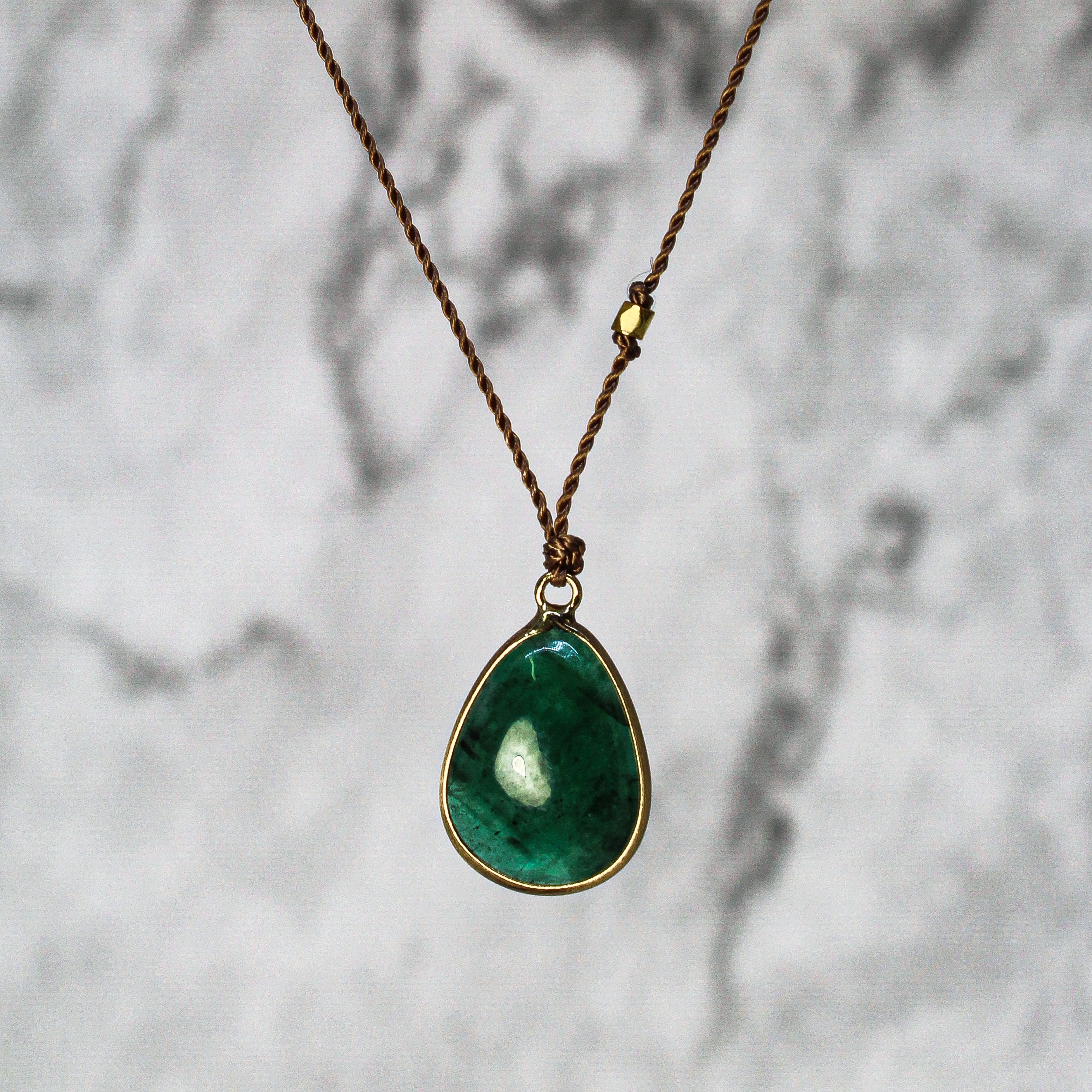 NEW! Emerald Necklace with 14k Gold by Margaret Solow