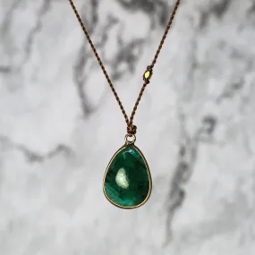 NEW! Emerald Necklace with 14k Gold by Margaret Solow