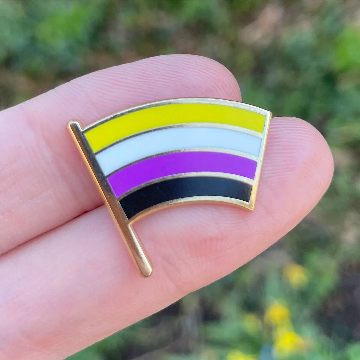 Nonbinary Flag Enamel Pin