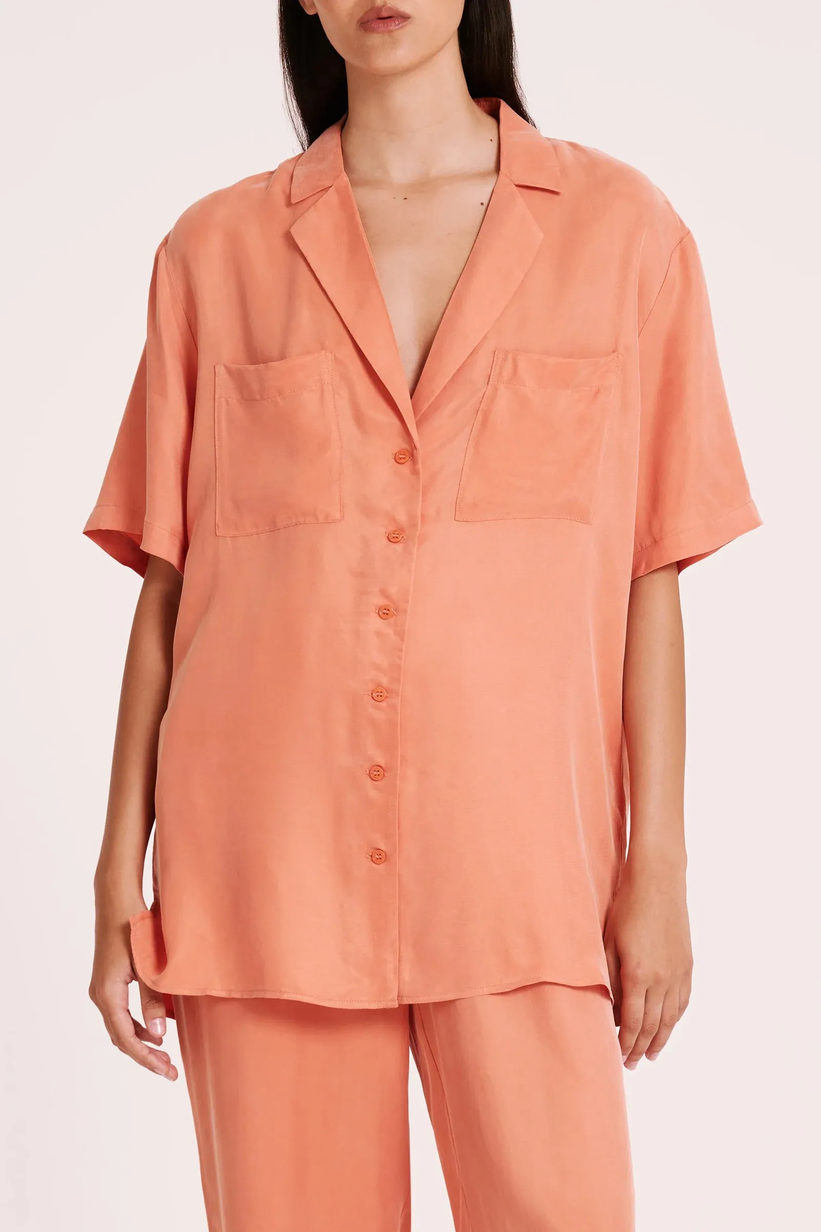 Nude Lucy | Lucia Cupro Shirt - Watermelon