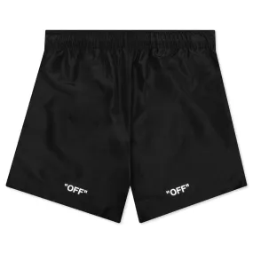 Off Quote Swimshorts - Black/White