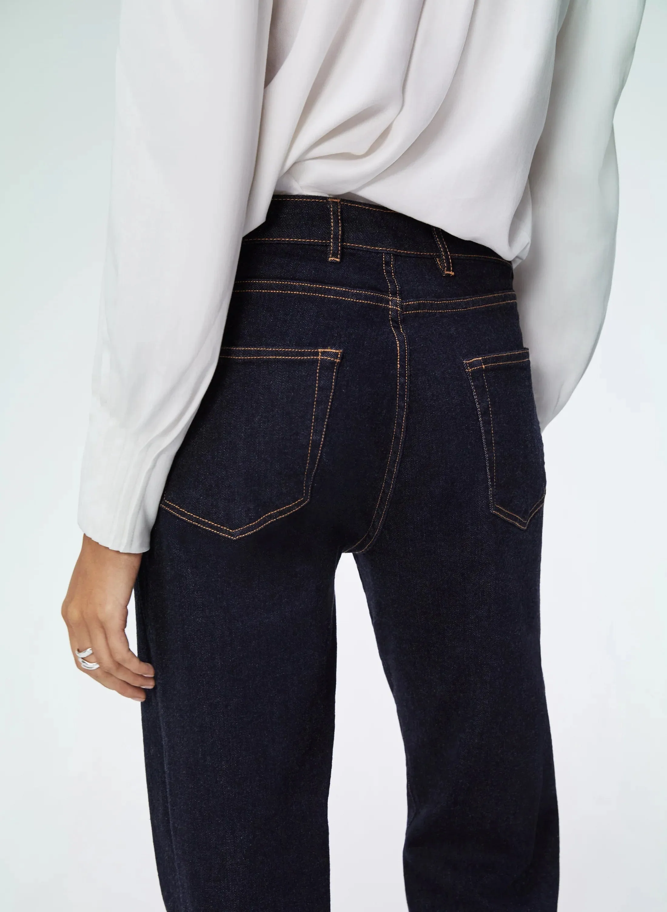 Organic Cotton Boyfriend Jeans | Dark Denim