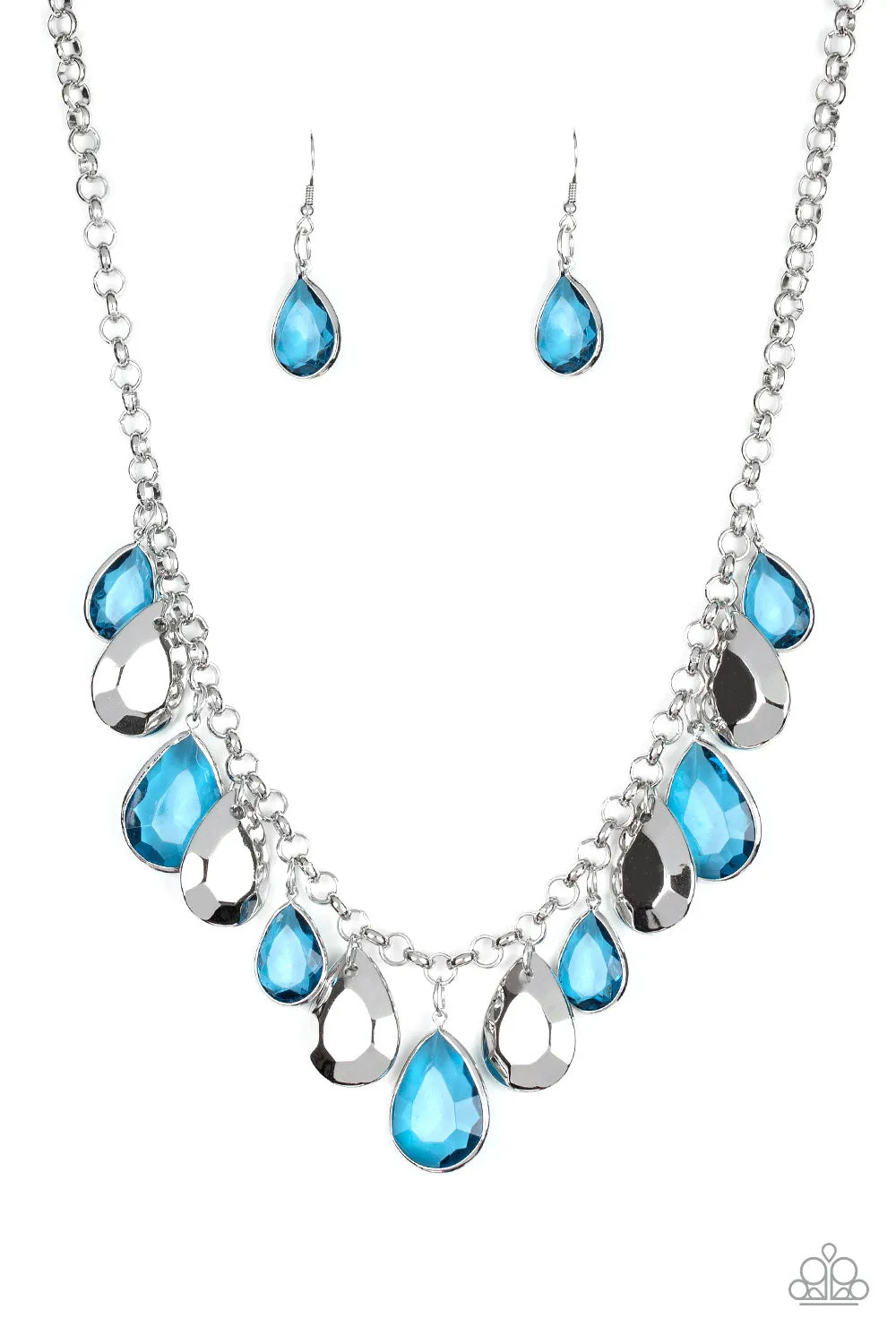 Paparazzi Necklace ~ CLIQUE-bait - Blue Necklace