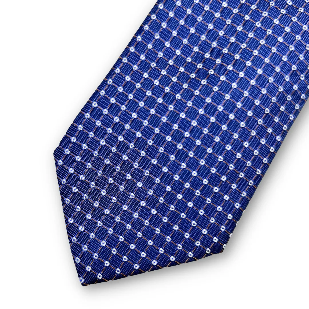 Paul Lawrence Boys Italian Silk Tie _Dark Blue 106-2