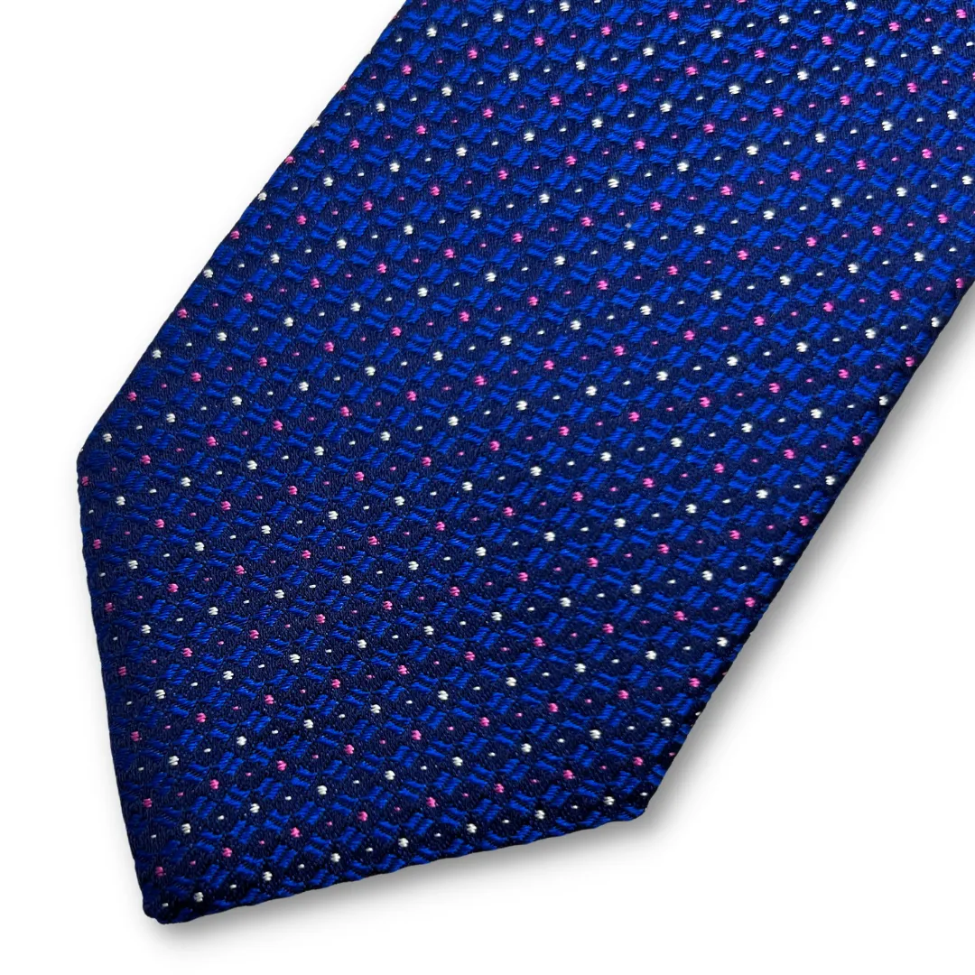 Paul Lawrence Boys Italian Silk Tie _Dark Blue 108-1