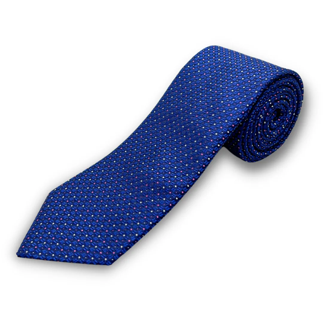 Paul Lawrence Boys Italian Silk Tie _Dark Blue 108-1