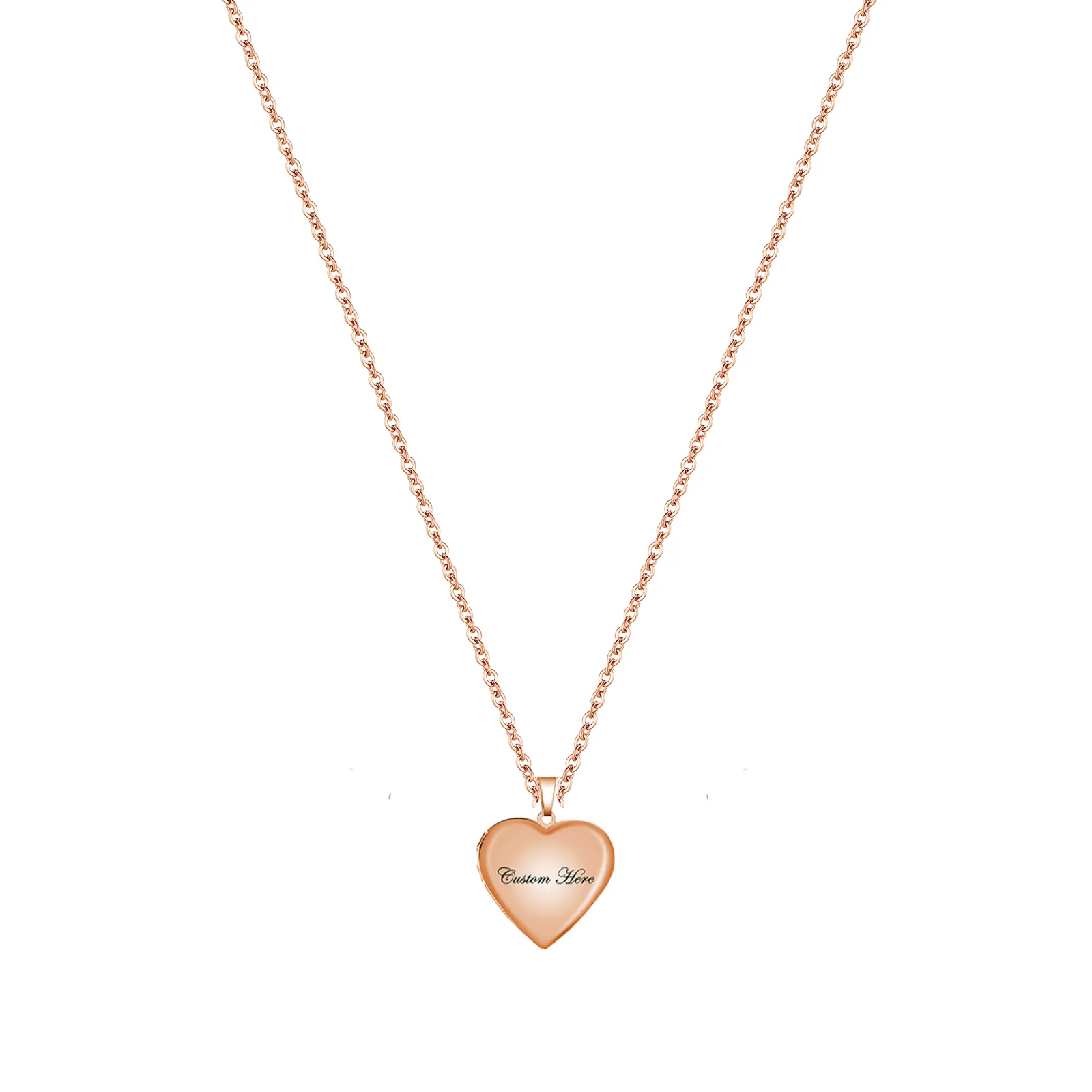 Personalized Heart Locket Necklace