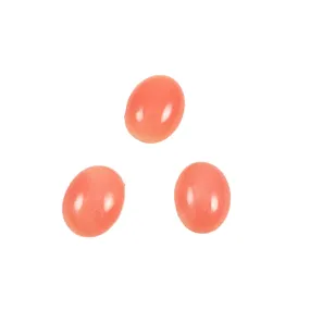 Pink Coral Oval Cabochons NOS (2)