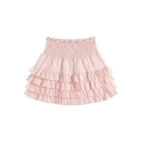 Pink lace ballet girl sweet high waisted puffy cake skirt BY9133