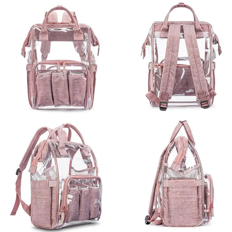 Pink Transparent Nursing Maternity Bag for Moms