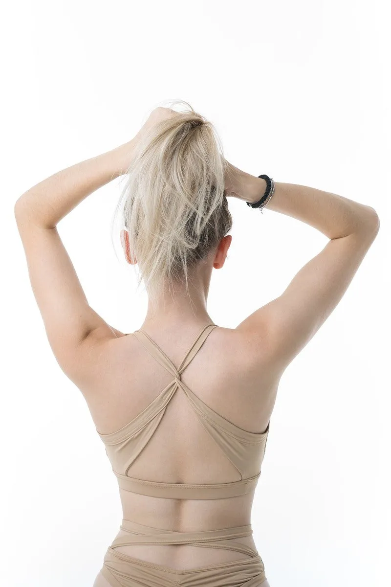 Poledancerka Cross Wrap Top - Nude 01