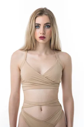 Poledancerka Cross Wrap Top - Nude 01