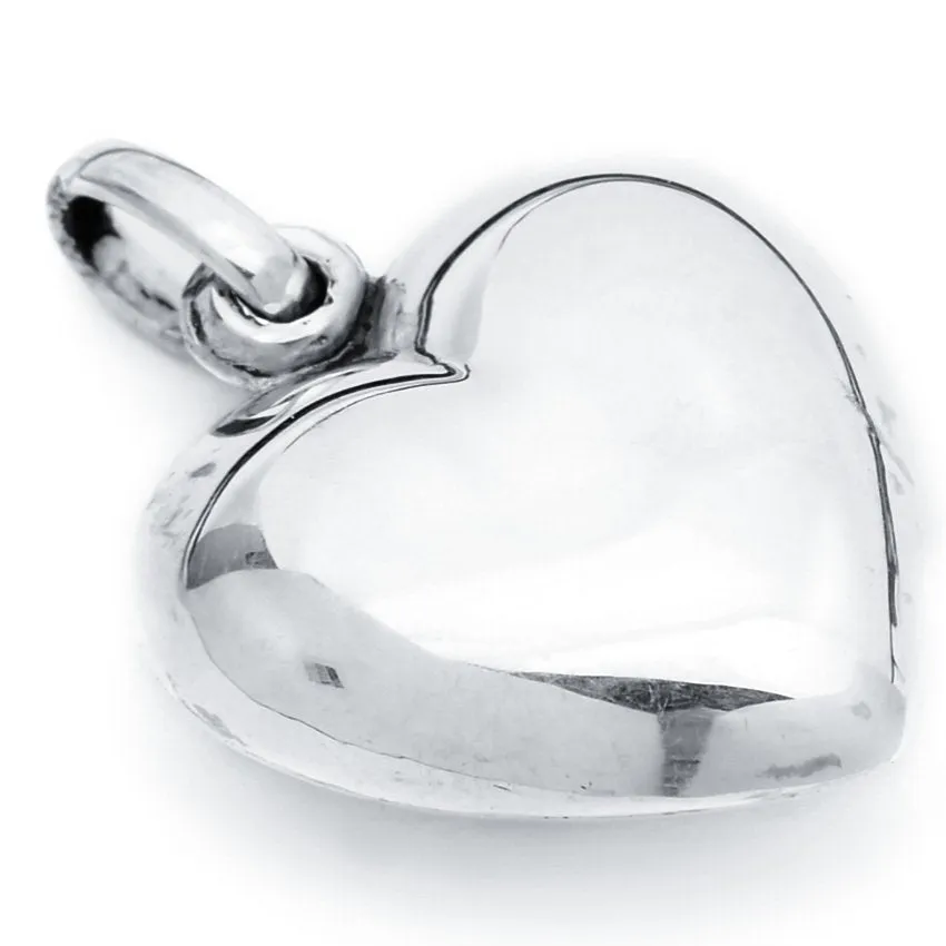 Polished Puff Heart Pendant