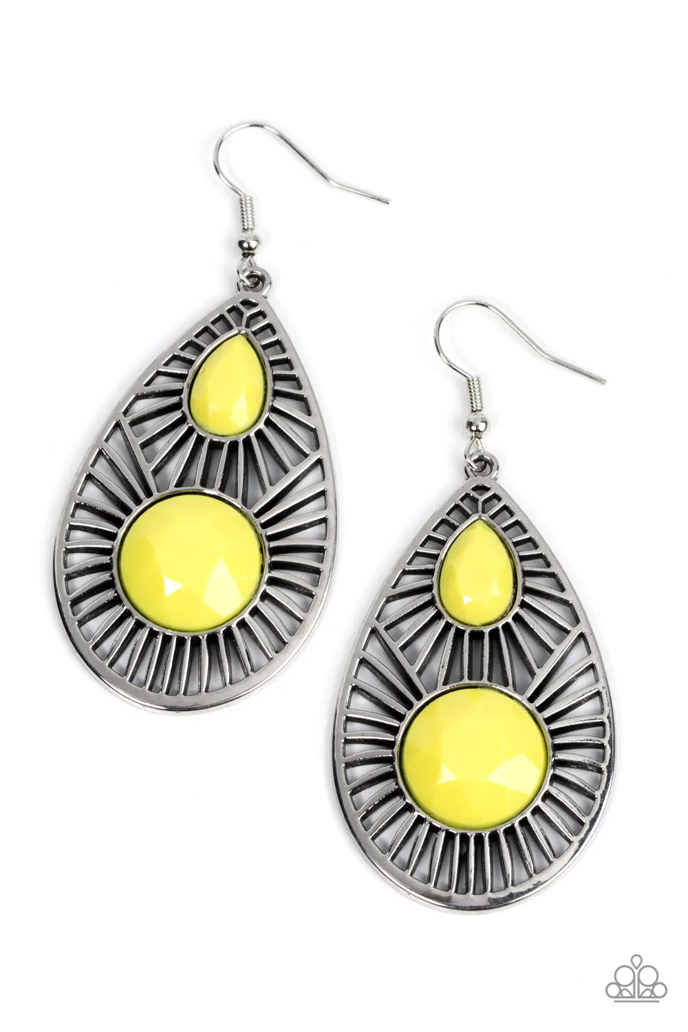 Prima Donna Diva - Yellow Paparazzi Earrings