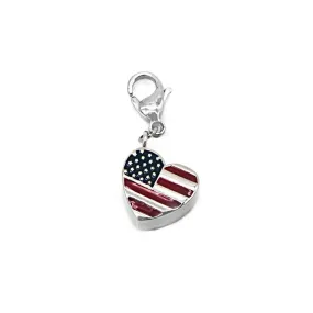 Puff Heart USA Charm