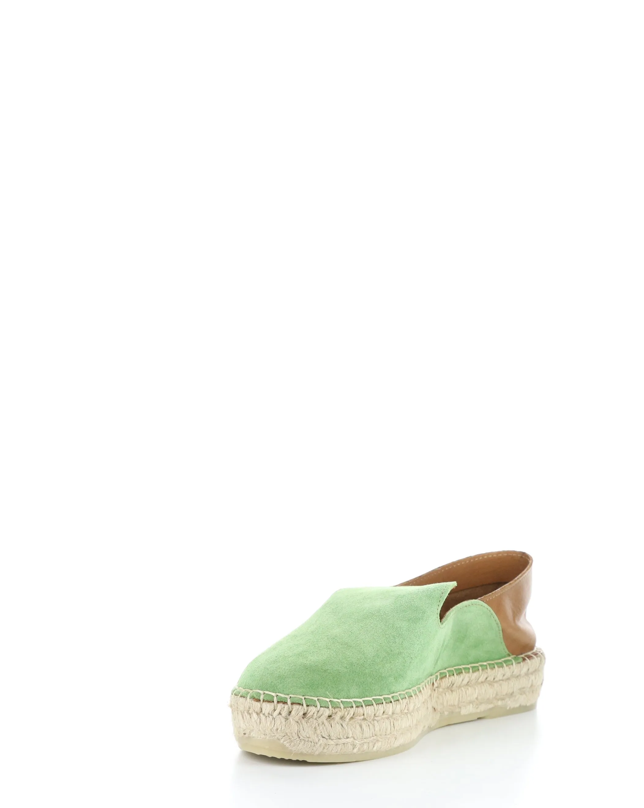 PULY522FLY 002 GREEN/TAN Round Toe Shoes