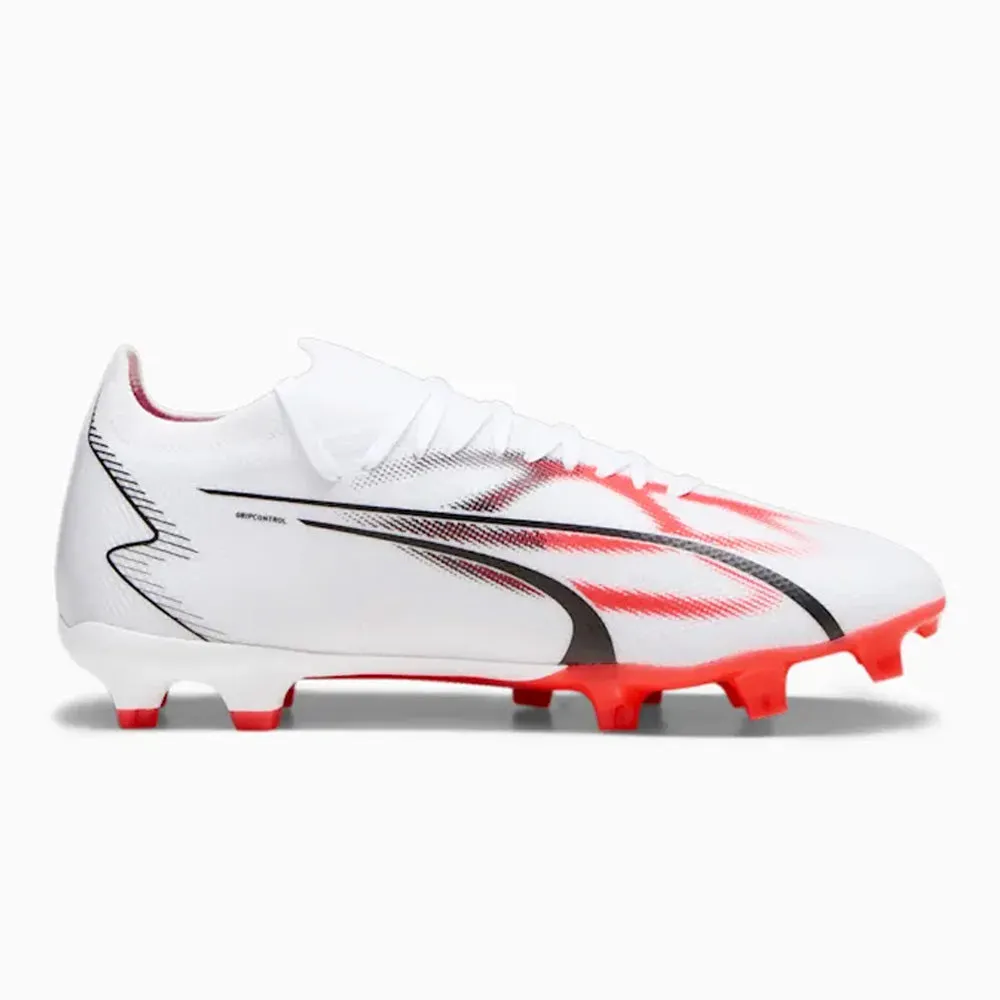 Puma Ultra Match FG/AG Football Boots (White/Black/Fire Orchid)