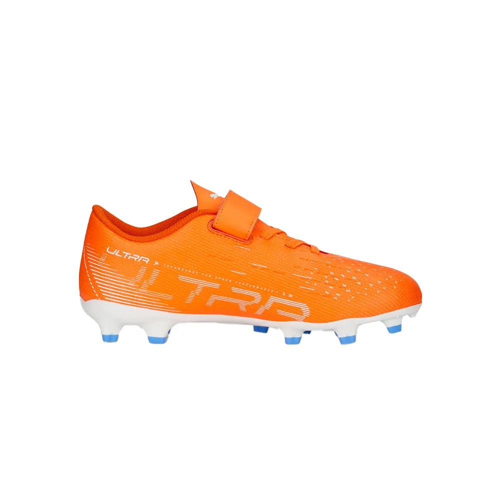 Puma Ultra Play FG/AG V Jnr Football Boots (Orange/White/Black)