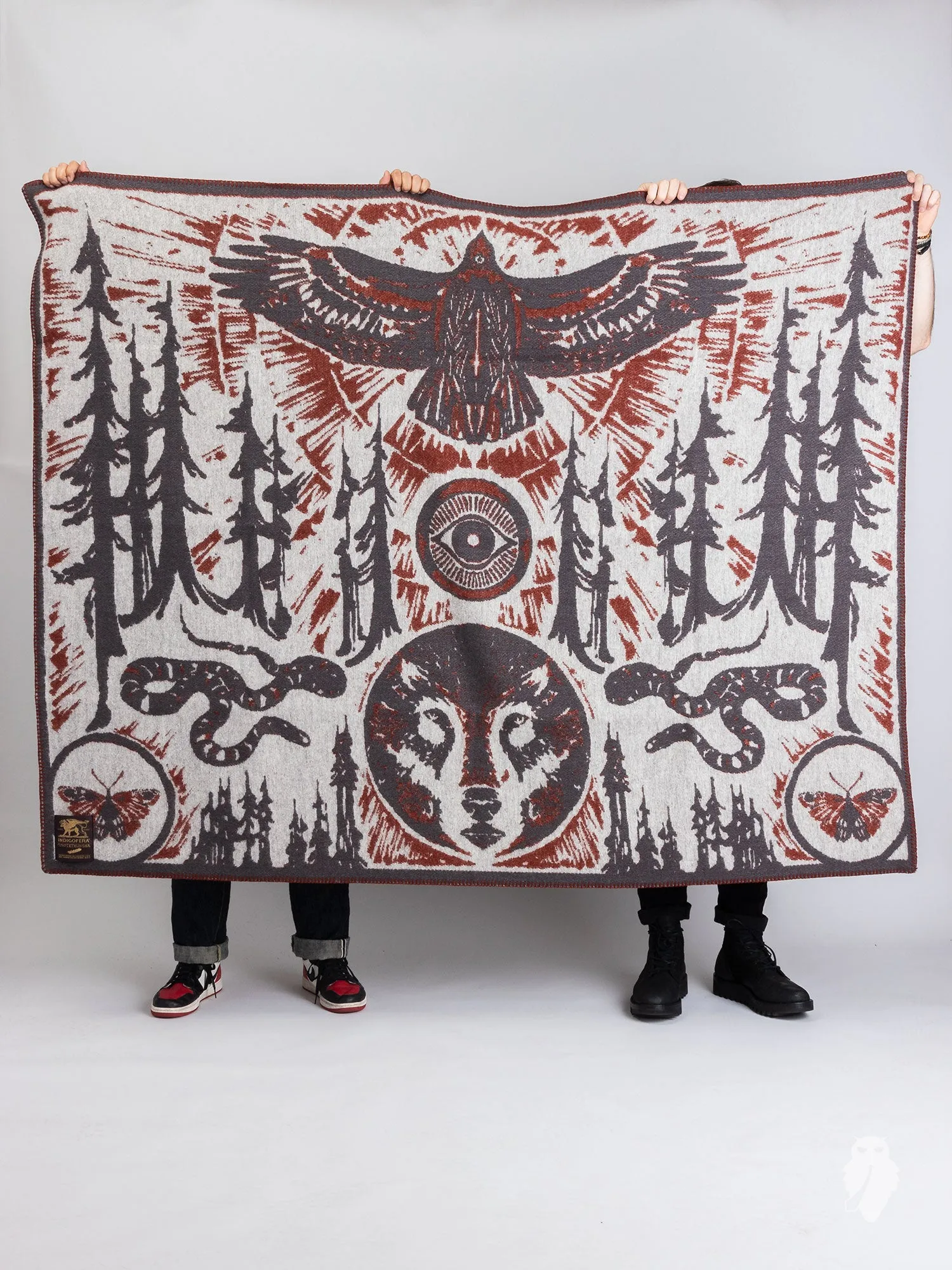 "Eye of the Forest" Norwegian Wool Blanket