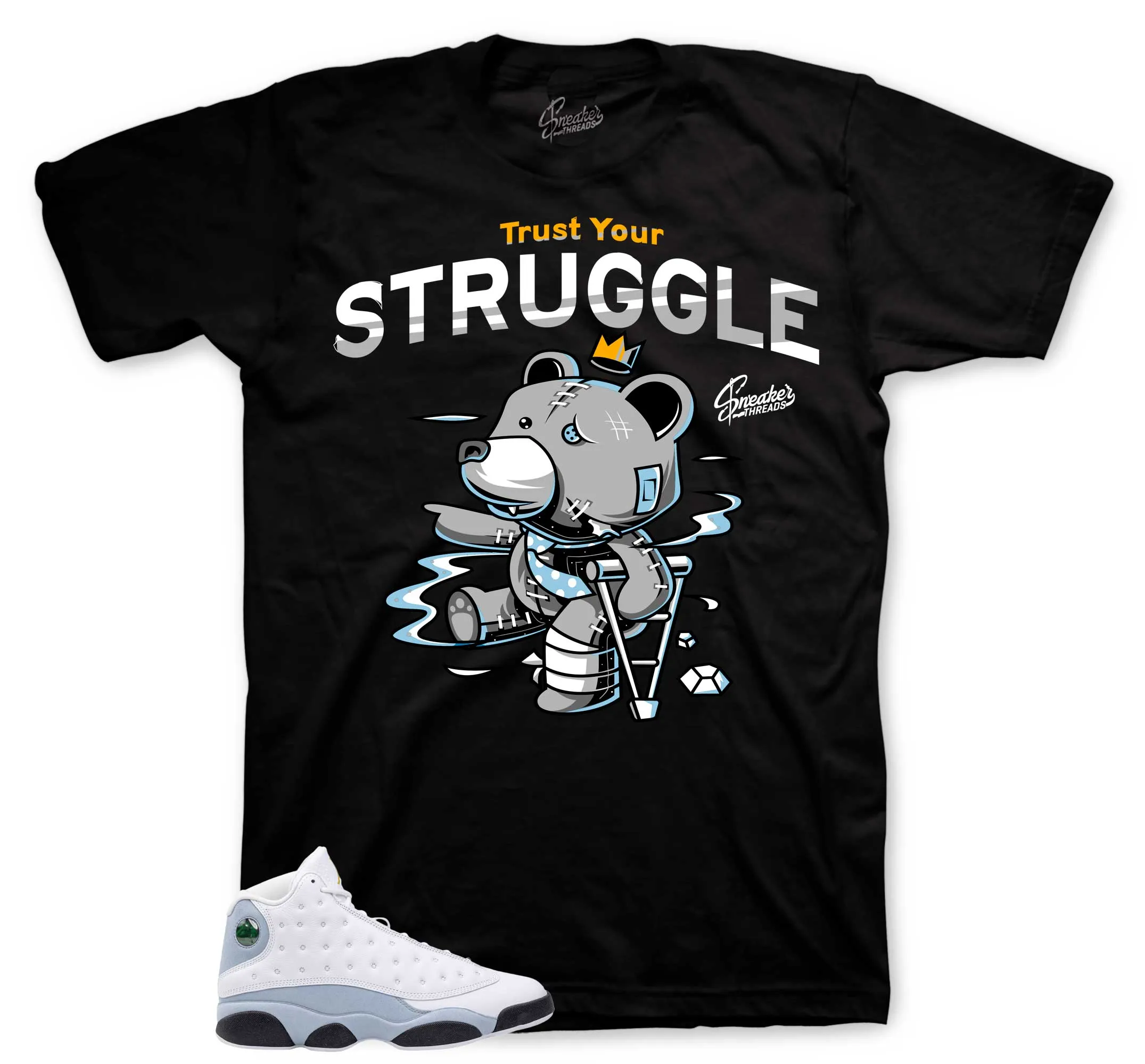 Retro 13 Blue Grey Trust Your Struggle Shirt