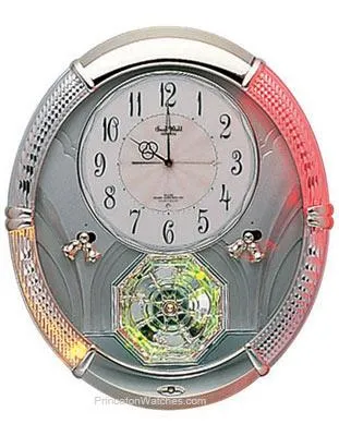 Rhythm Amazing Carina Musical Motion Clock with 16 Melodies - Swarovski Elements