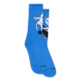 RIPNDIP SKATER NERM SOCKS-SLATE BLUE