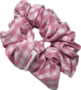 Scrunch Me Pink Gingham Scrunchie One Size