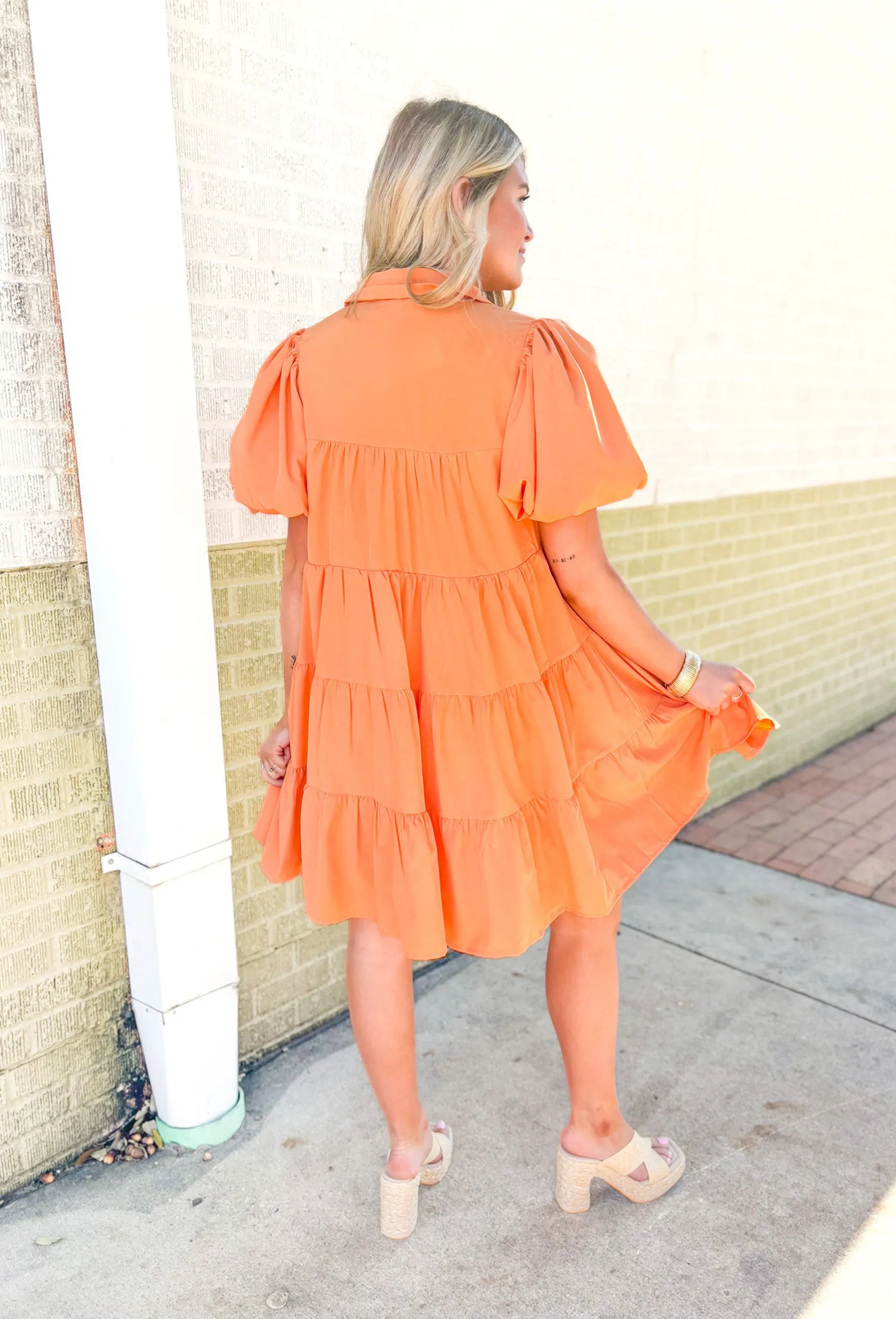 Serena Dress in Apricot