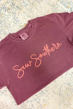 Sew Southern Puff Paint Logo, Burgundy