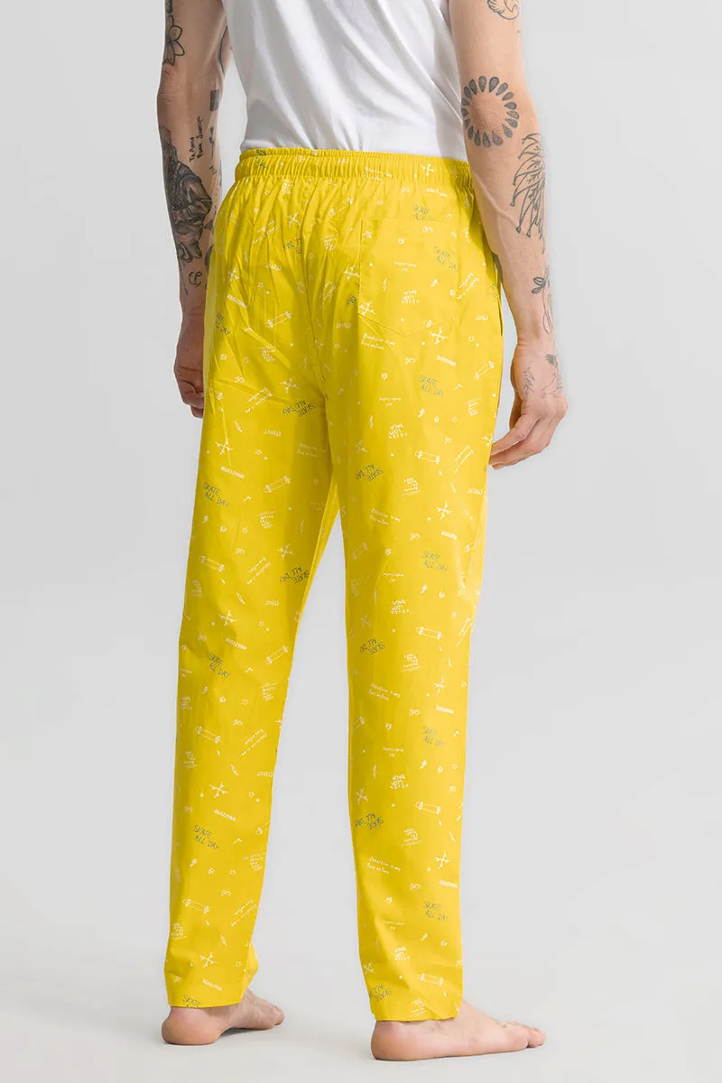 Skate All Day Yellow Pyjama