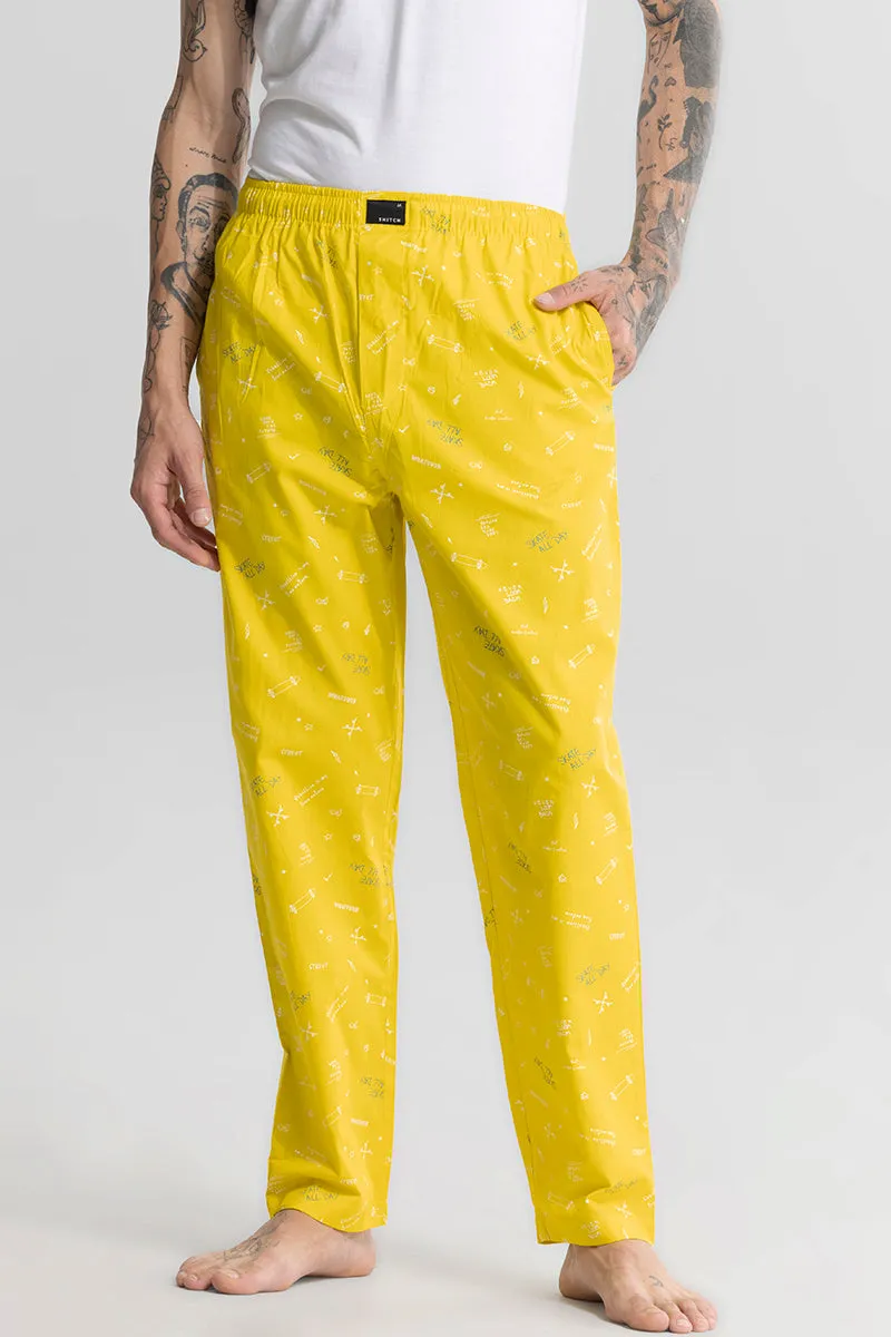 Skate All Day Yellow Pyjama