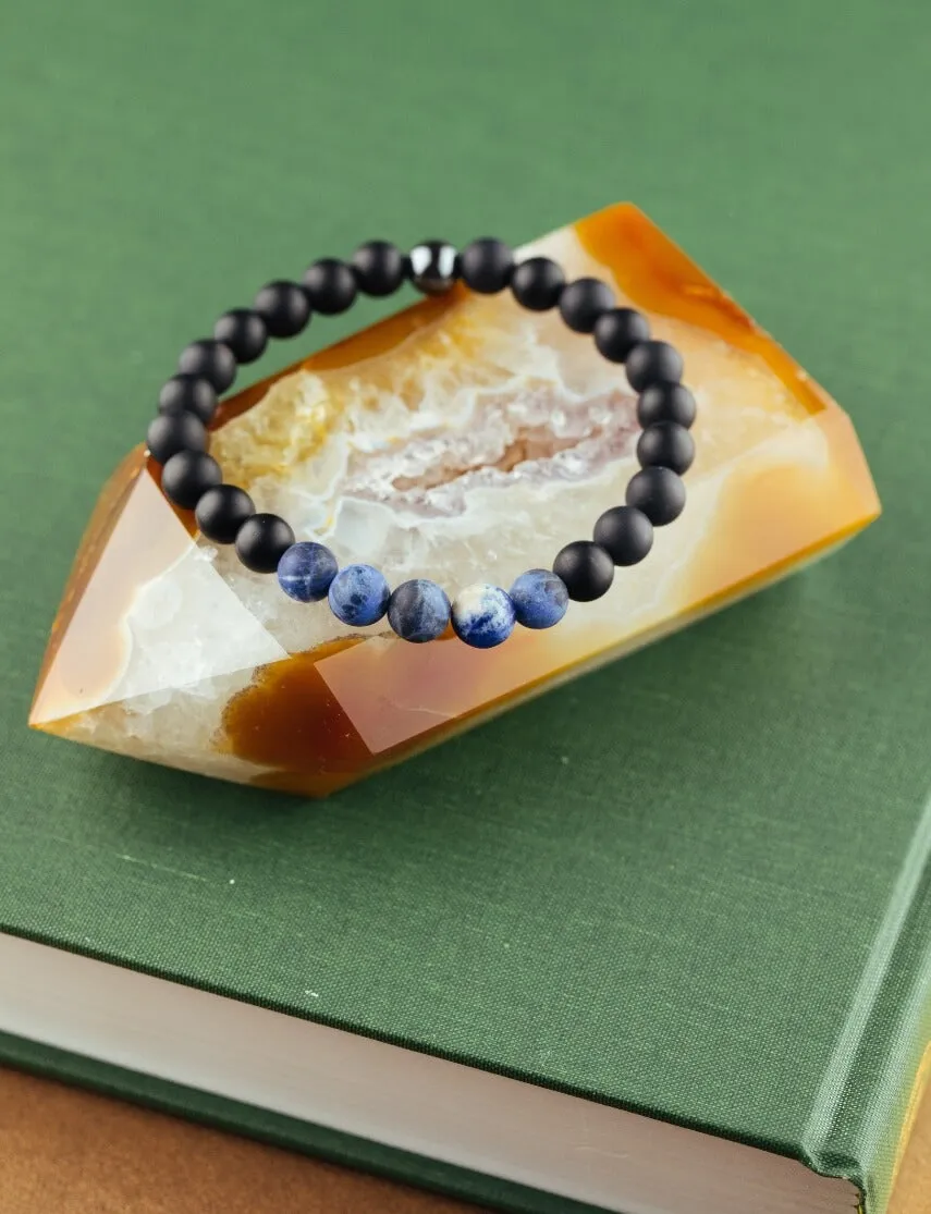 Sodalite Men's Bracelet for Fearless