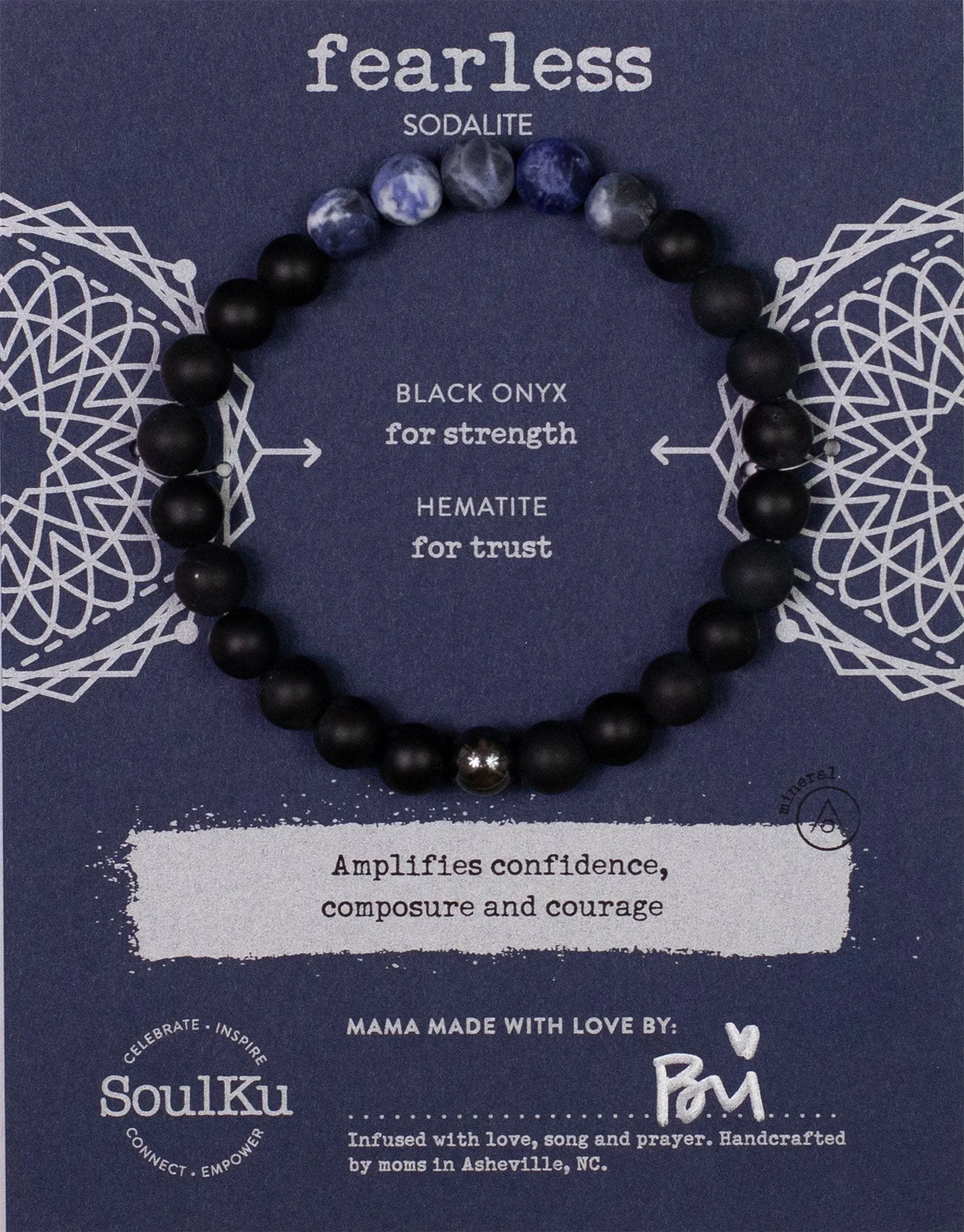 Sodalite Men's Bracelet for Fearless