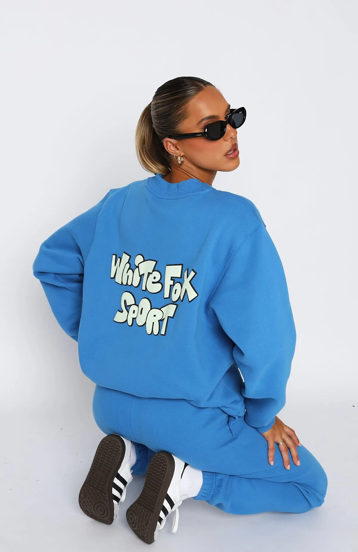 Sports Club Oversized Sweater Azure