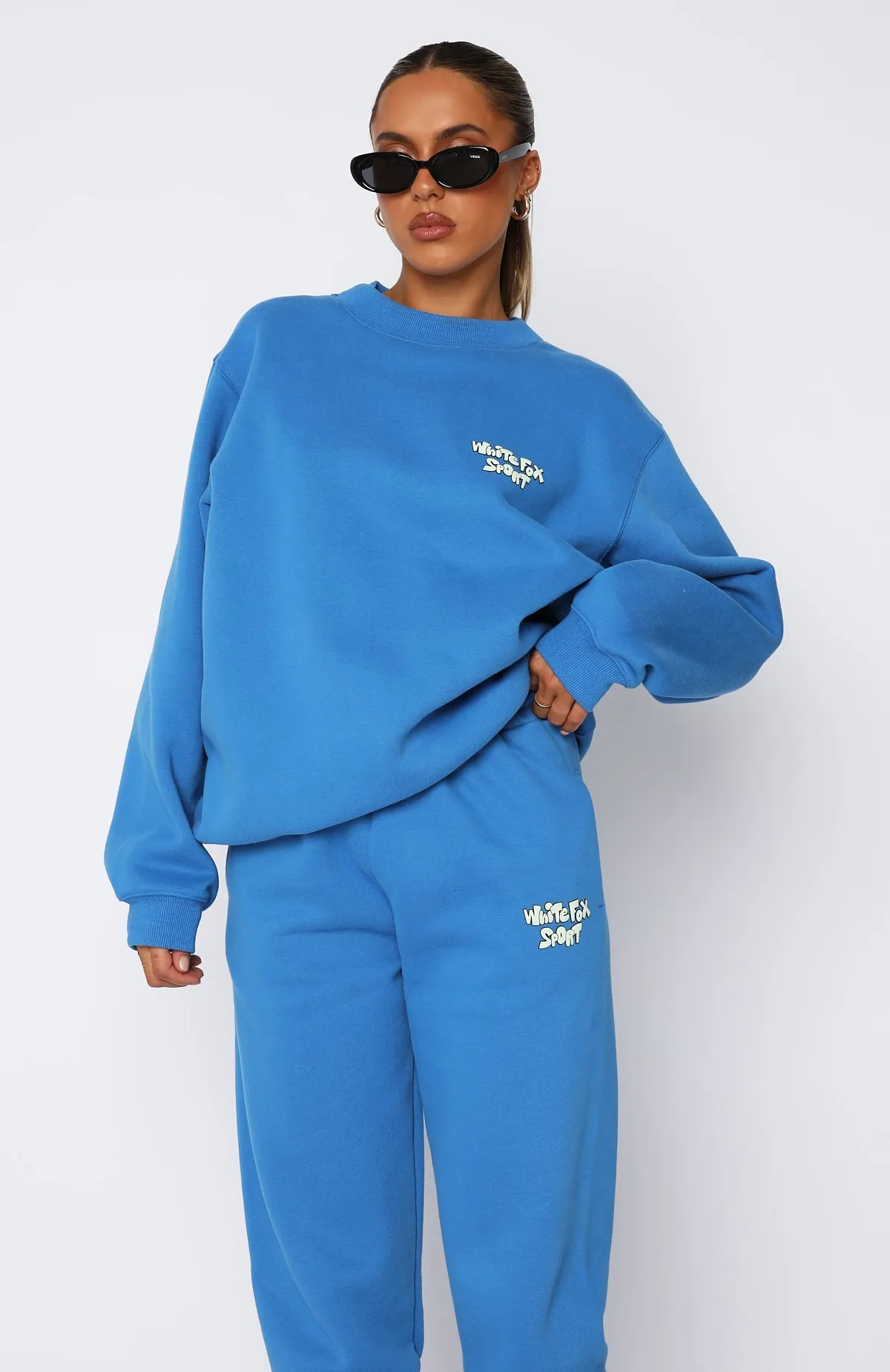 Sports Club Oversized Sweater Azure