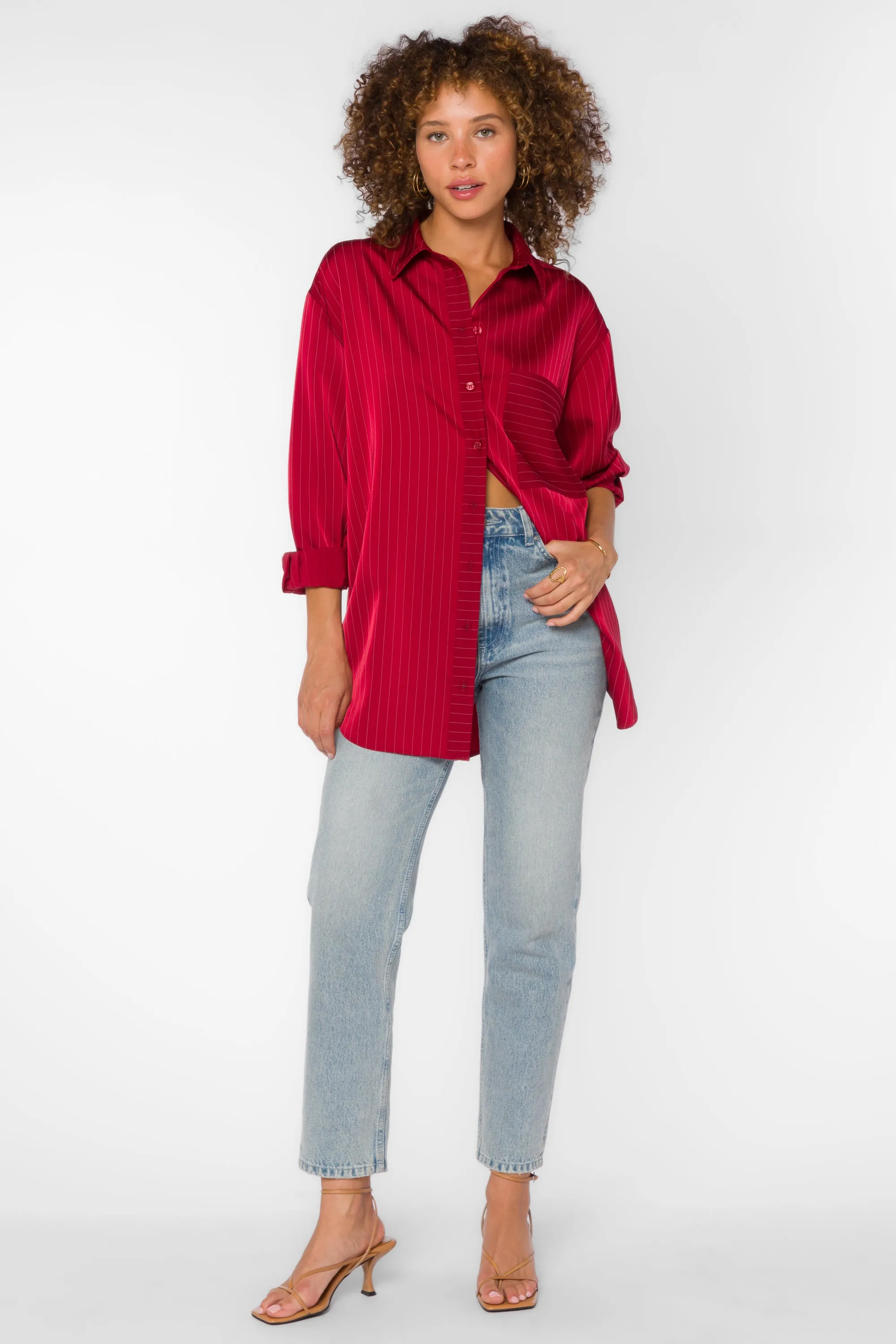 Sutton Crimson Stripe Shirt