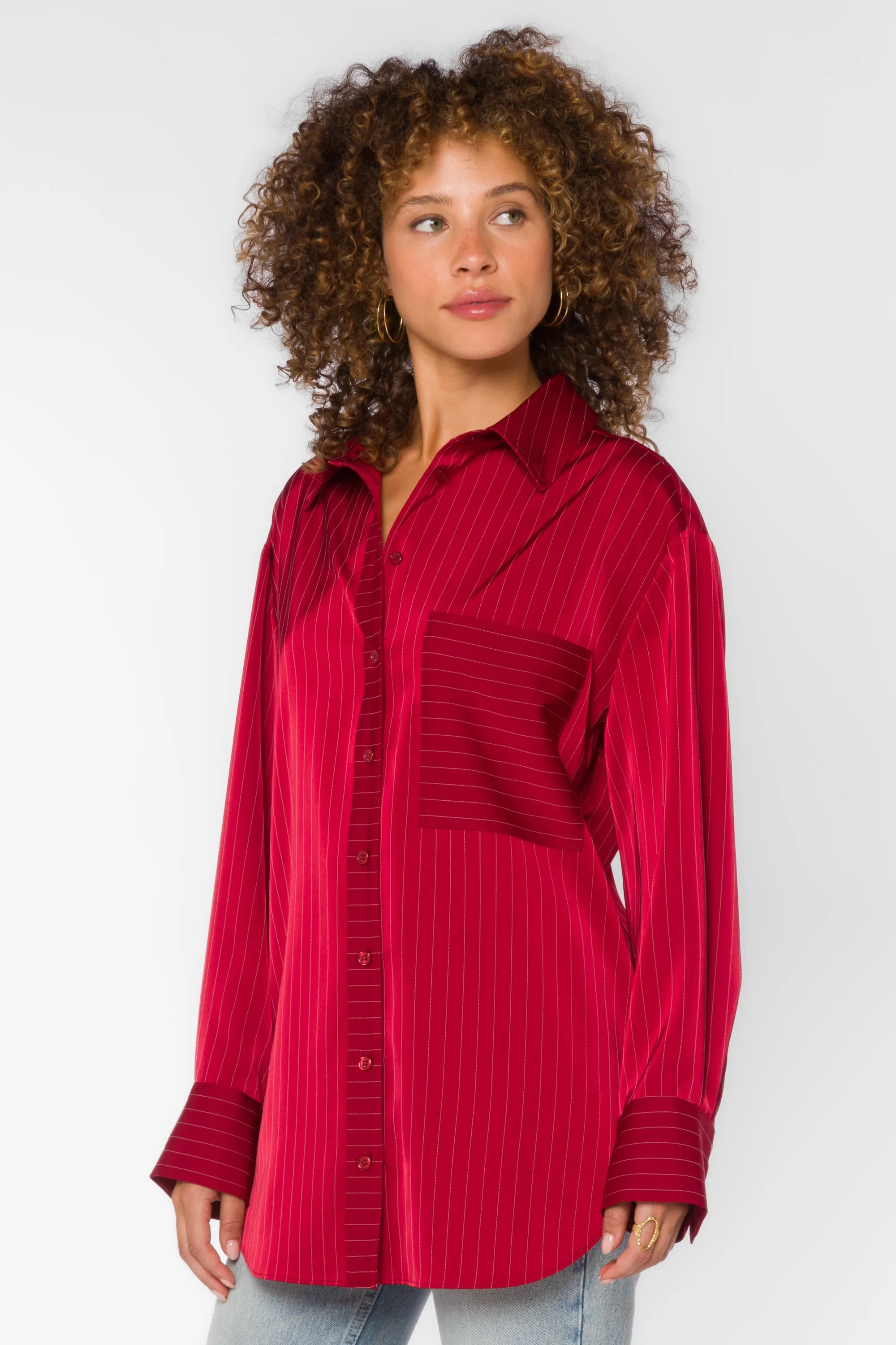 Sutton Crimson Stripe Shirt