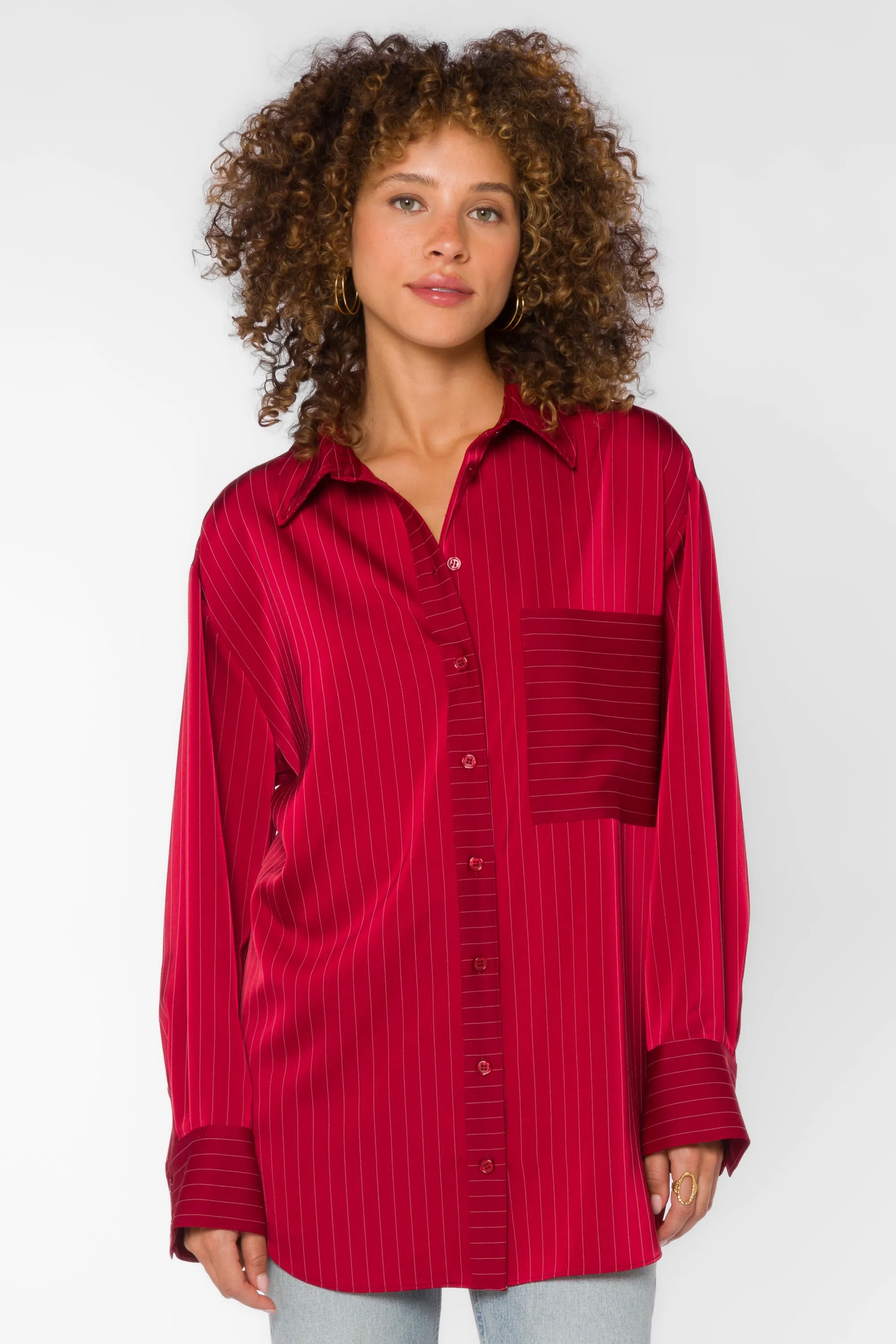 Sutton Crimson Stripe Shirt