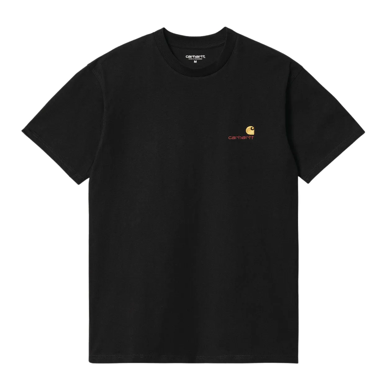 T-shirt Uomo Carhartt WIP S/S American Script Nero