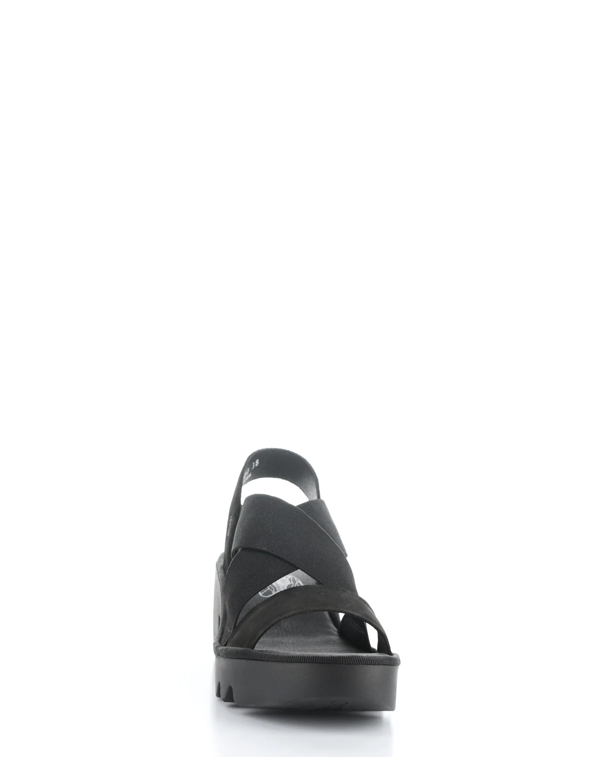 TAJI502FLY 000 BLACK Round Toe Sandals