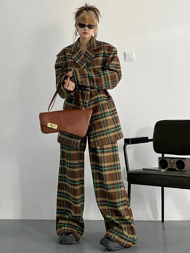 Teruma Oversized Plaid Pants