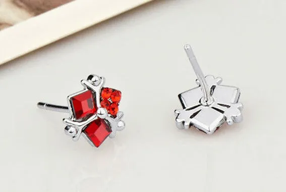 The ruby squares earring