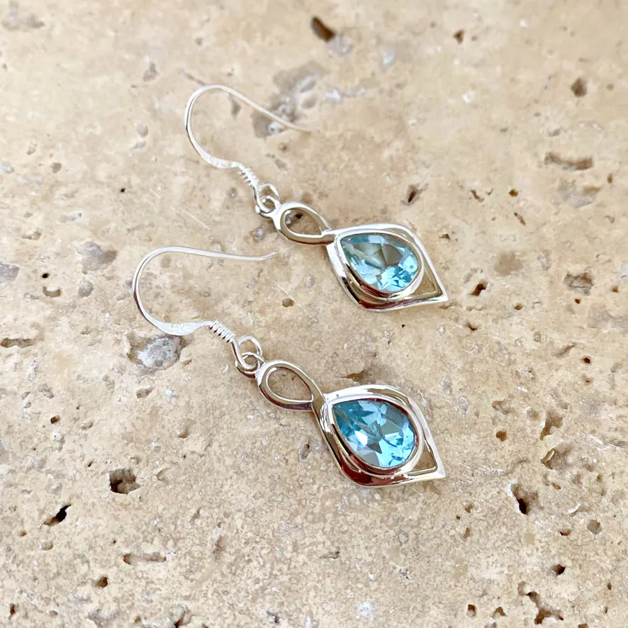 Topaz Teardrop Earrings - Ciara