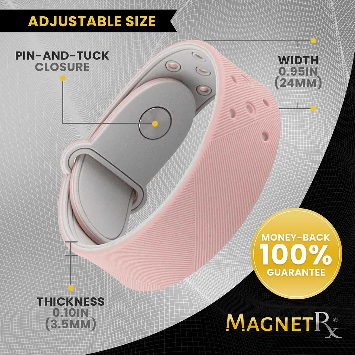 Ultra Strength Sports Magnetic Bracelet (Rose)