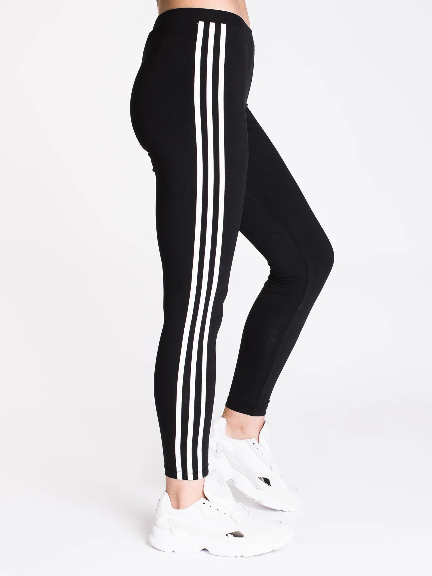 WOMENS 3 STRIPE TIGHT - BLACK - CLEARANCE