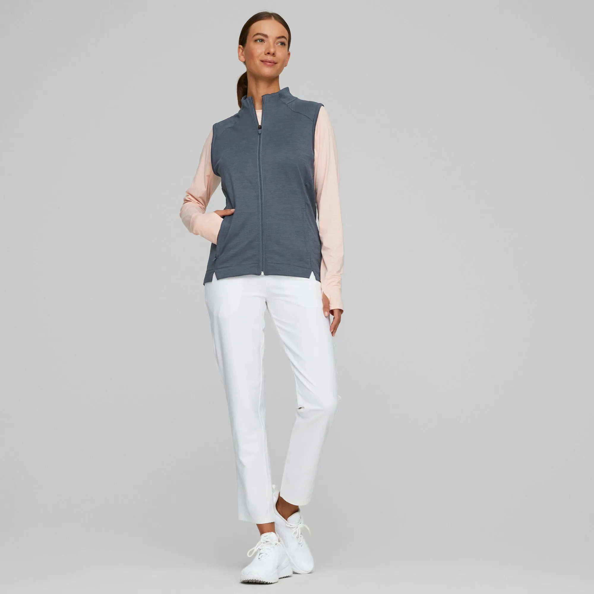 Women's CLOUDSPUN Heather Full Zip Golf Vest