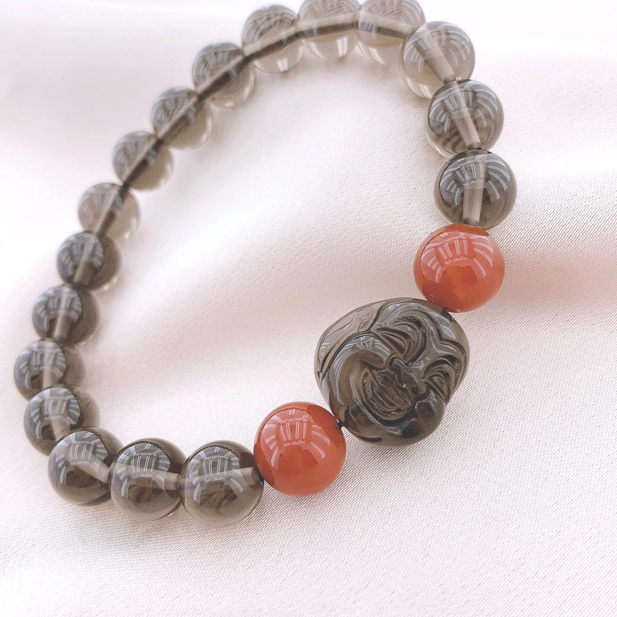 Women's Fashion Tea-coloured Crystal Beads Gemstone Bracelets