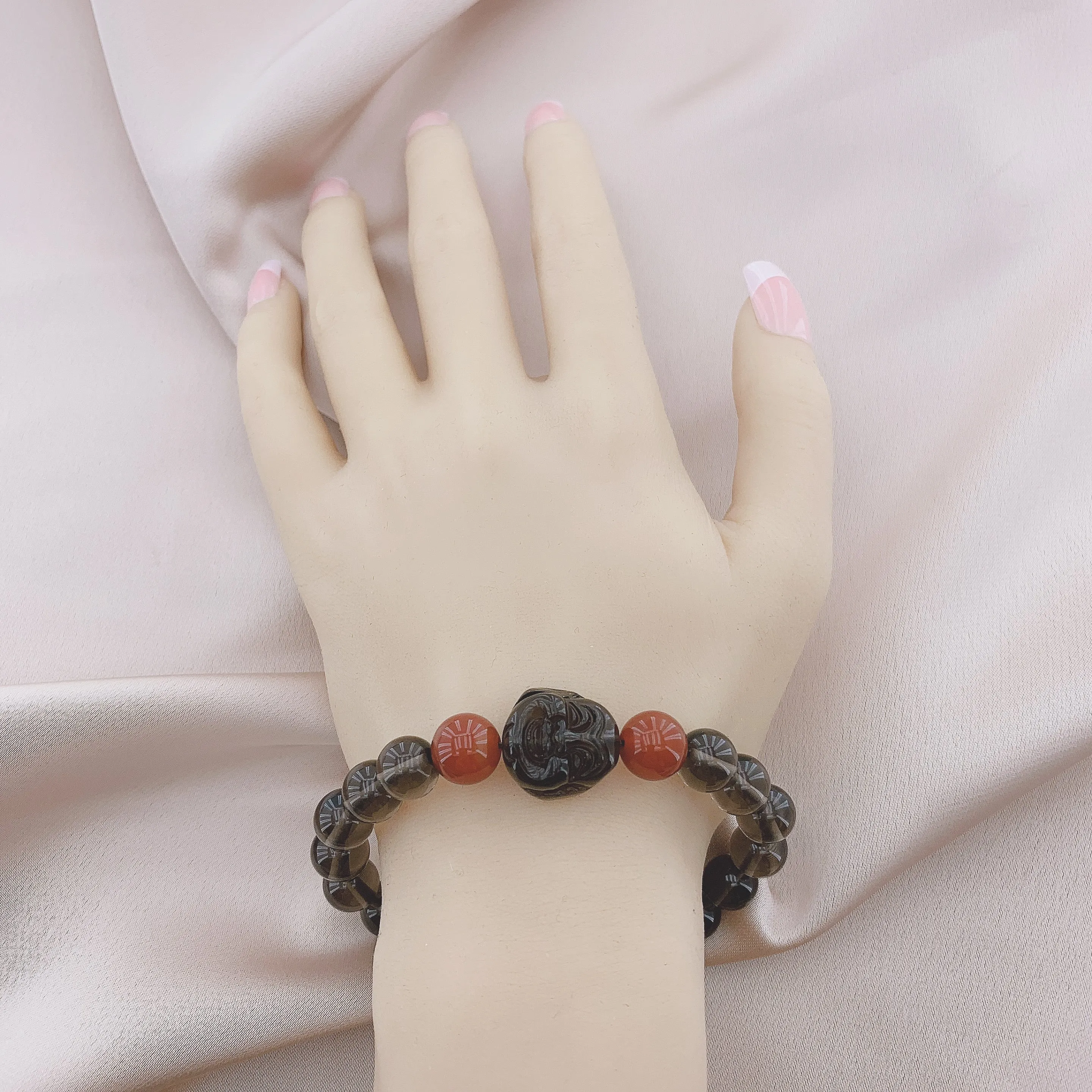 Women's Fashion Tea-coloured Crystal Beads Gemstone Bracelets