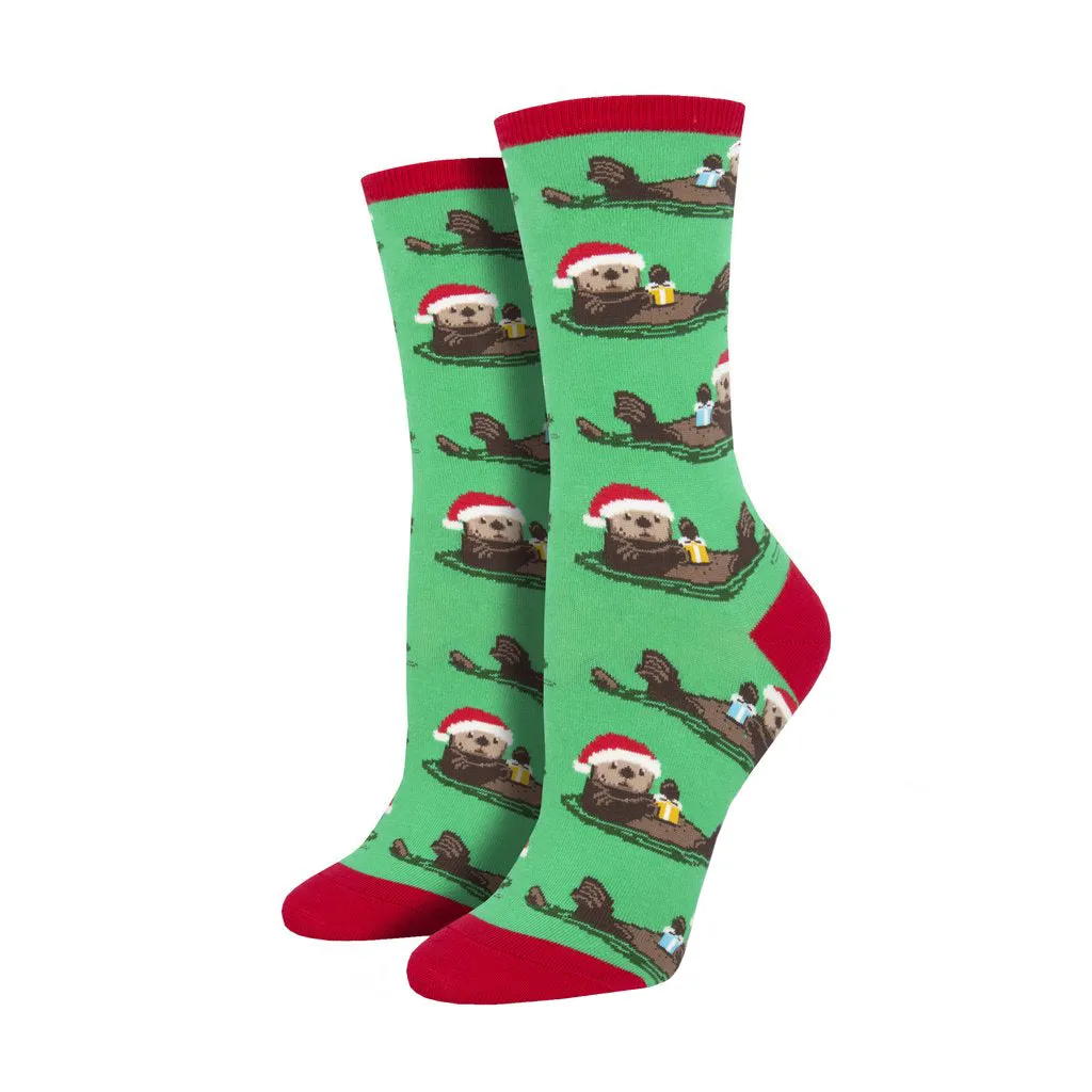 Women's Otterly Merry Crew Socks